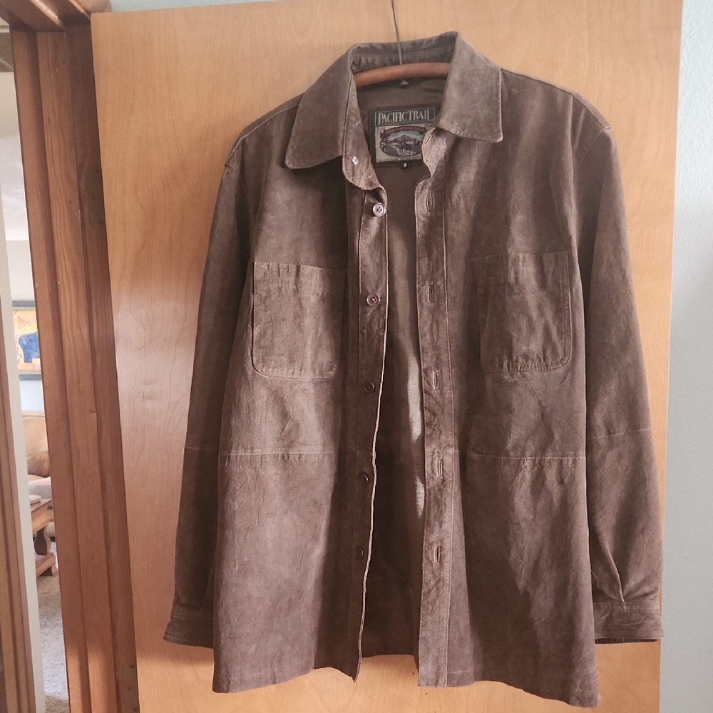Pacific Trail Men's Suede Brown Shirt Jacket